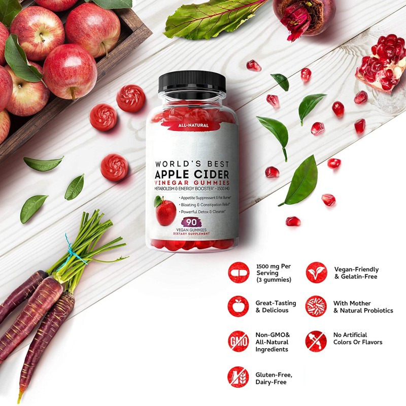 Apple Cider Vinegar Gummies Factory - Private Label Support with Mother 90 ACV for Weight Loss