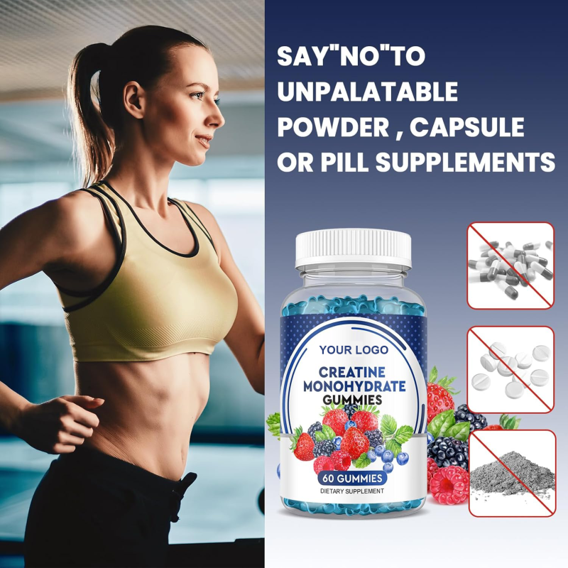 Energy Gummies Factory - OEM Food Supplements Vitamin Creatine Monohydrate Private Label
