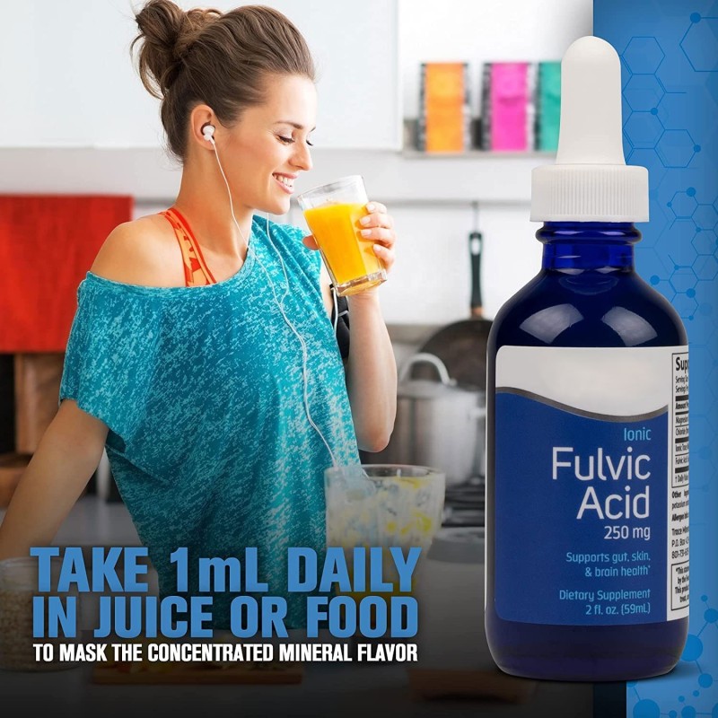 Liquid Fulvic Acid Manufacturer - Ionic Trace Minerals Supports Gut Health Digestive Wellness