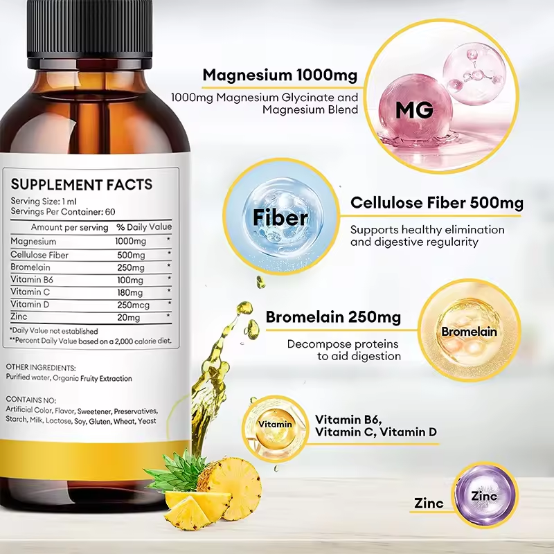 Magnesium Glycinate Drops Manufacturer - Vegan with Bromelain Vitamins Potassium Tincture