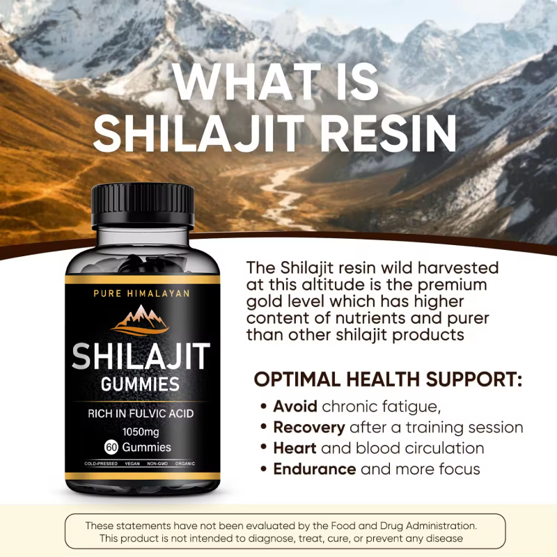 Shilajit Resin Factory - OEM Organic Pure Himalayan Minerals Extract Resin Gummies