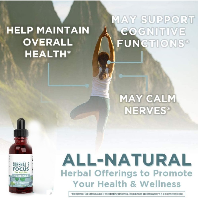 Nootropic Drops Manufacturer - Focus Adrenal Support with Ginkgo Biloba Astragalus for Memory
