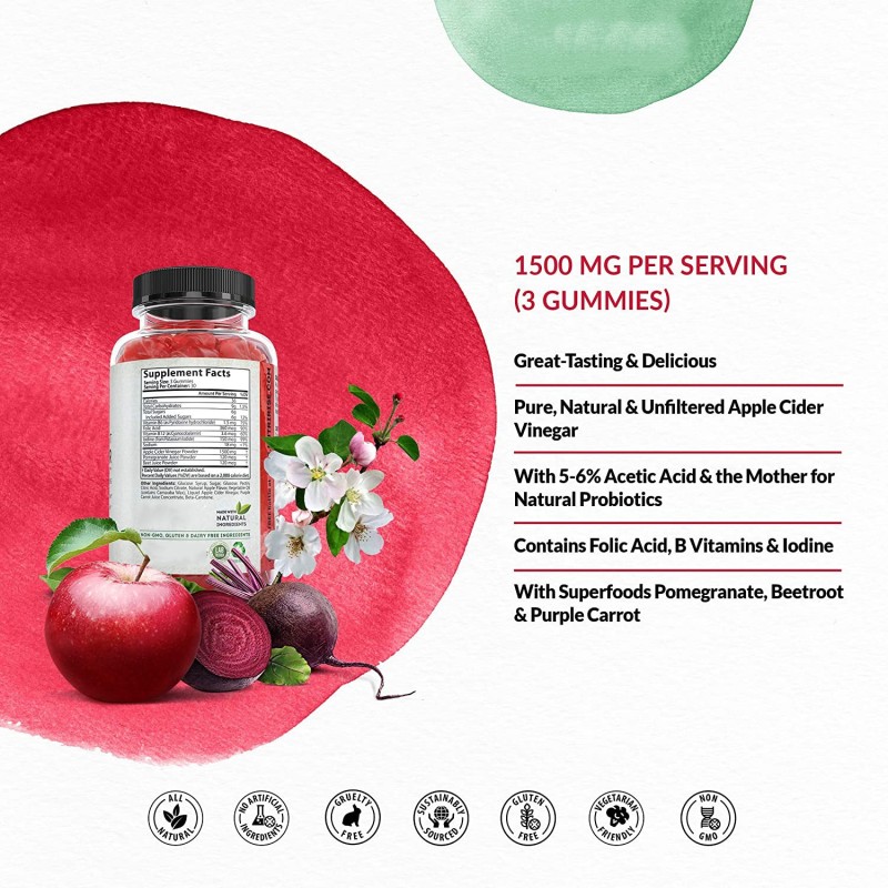 Apple Cider Vinegar Gummies Factory - Private Label Support with Mother 90 ACV for Weight Loss