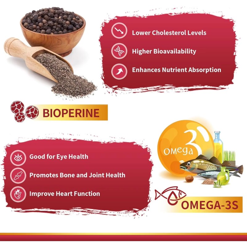 CoQ10 Softgels Factory - 400mg with PQQ BioPerine Omega 3 for Antioxidant Heart Support