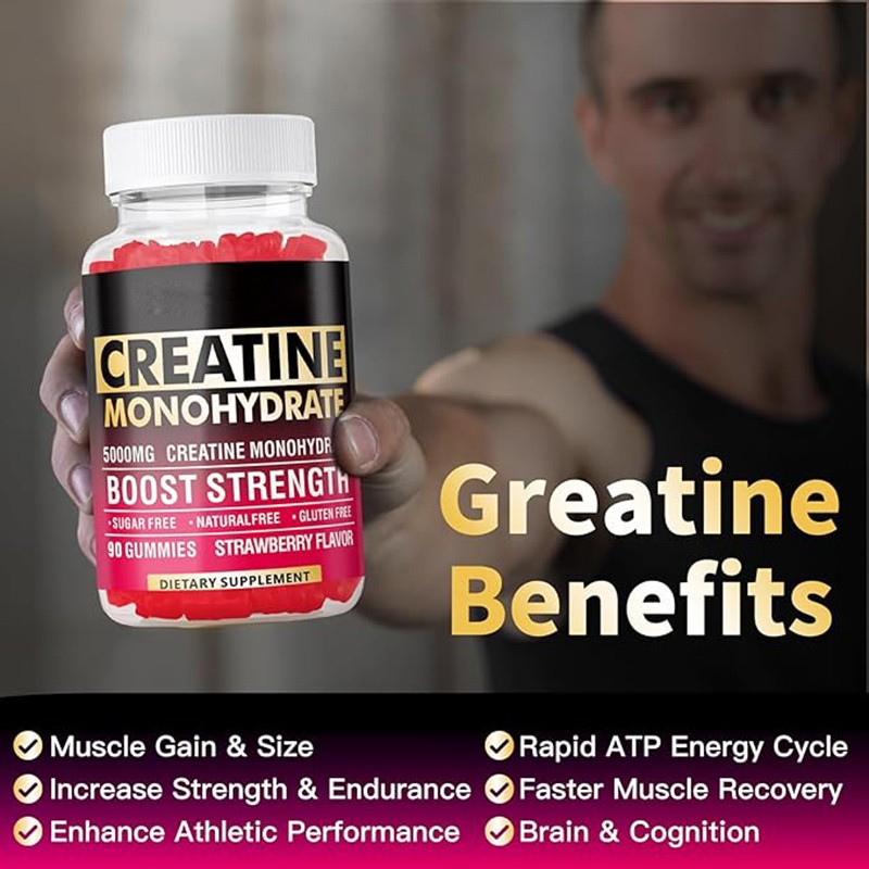 Muscle Builder Gummies Factory - OEM Private Label Creatine Monohydrate Energy Gummy