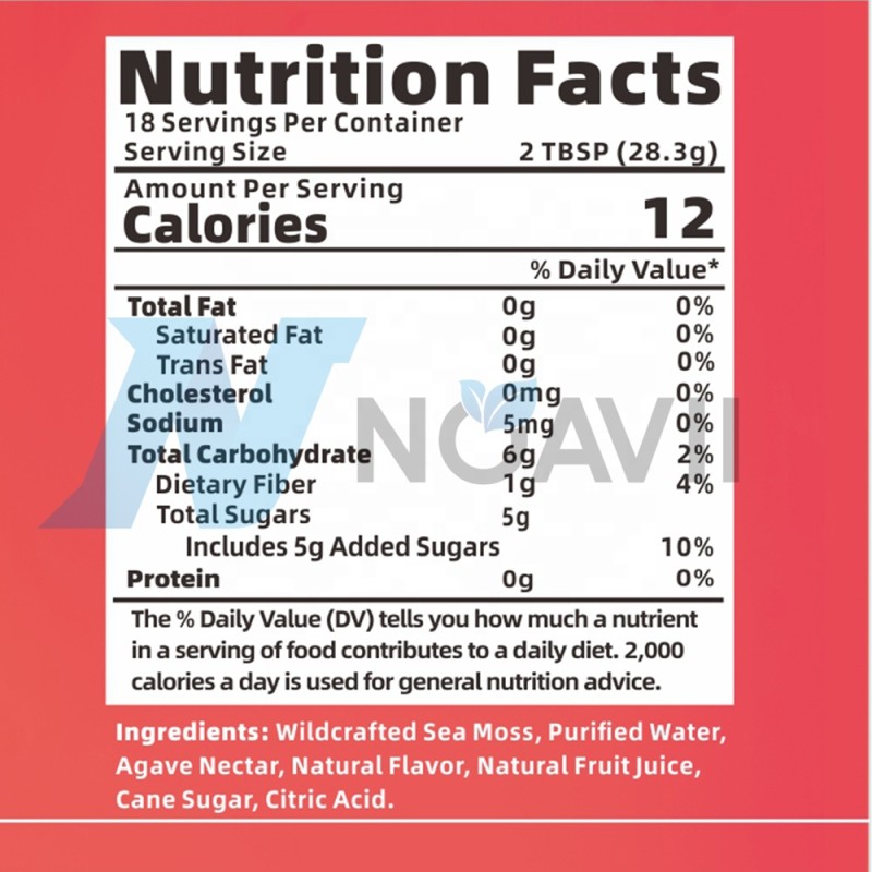 Sea Moss Gel Manufacturer - Organic Strawberry Flavor Natural with 92 Minerals Vitamins Immune