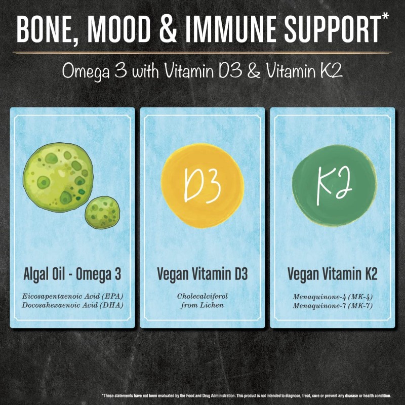 Vegan Omega 3 Drops Factory - with Vegetarian D3 K2 EPA DHA Fatty Acids Plastic Bottles Oral