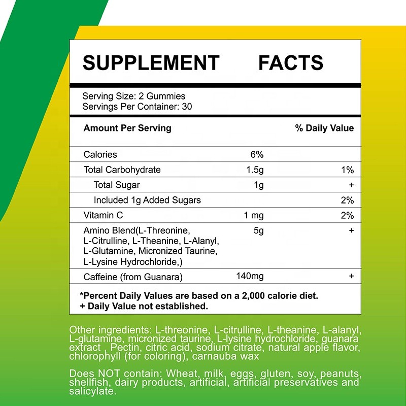 Amino Acid Gummies Manufacturer - Private Label Support Energy Strength Muscle Enhancement