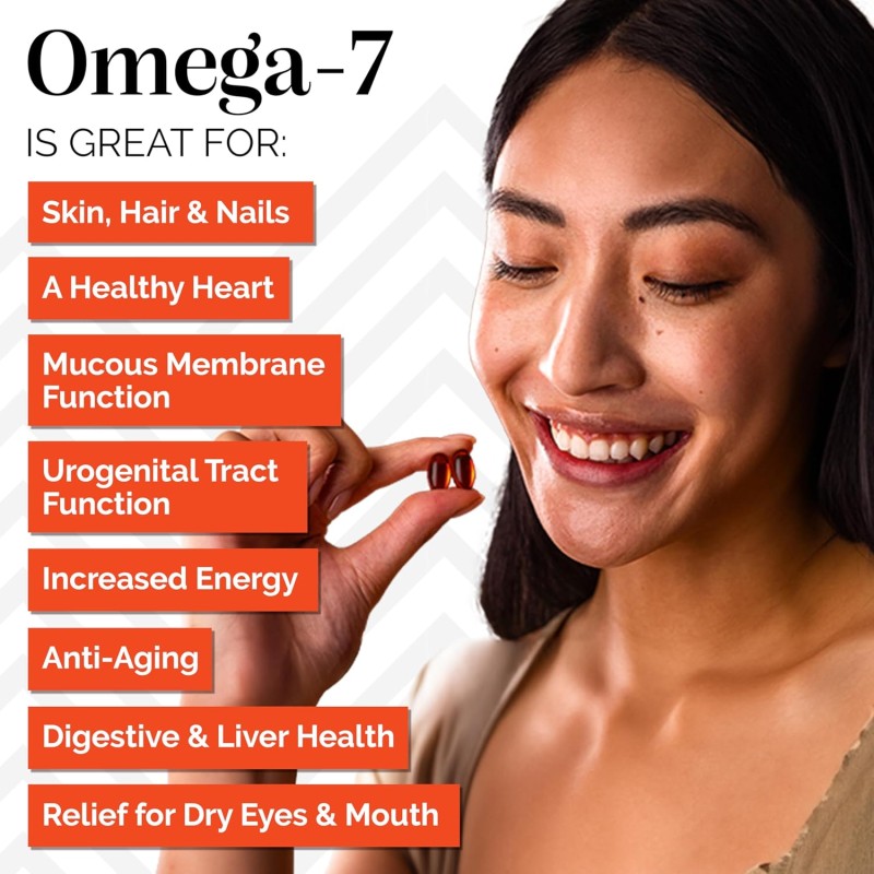 Omega 7 Softgels Manufacturer - Premium Organic Sea Buckthorn Oil for Skin Hair Nails Health