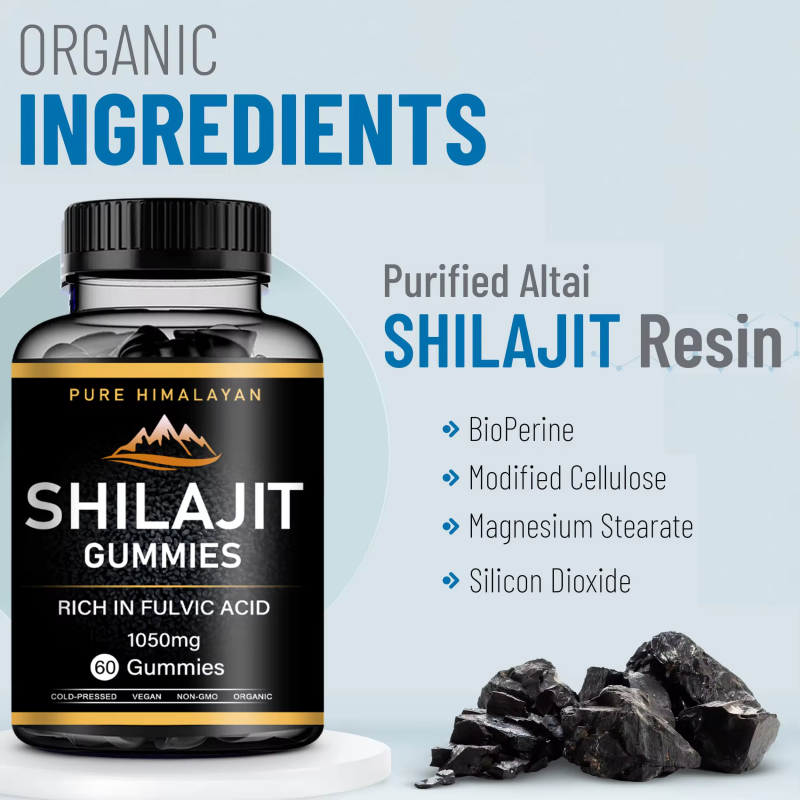 Shilajit Resin Factory - OEM Organic Pure Himalayan Minerals Extract Resin Gummies