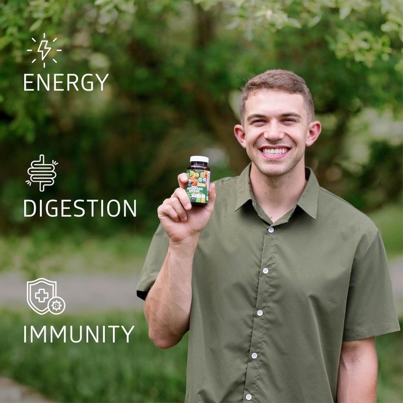 Superfood Greens Tablets Factory - Organic Fruit Veggie Supplement with Alfalfa Ginger Energy