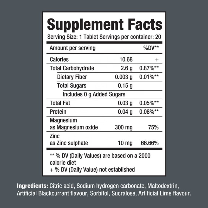 Magnesium Tablets Factory - Private Label 300mg Effervescent Plus10mg Zinc 20 Tablets