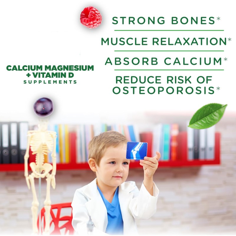 Kids Calcium Gummies Manufacturer - Magnesium Vitamin D Chewable for Bone Health Support