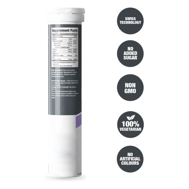 Magnesium Tablets Factory - Private Label 300mg Effervescent Plus10mg Zinc 20 Tablets