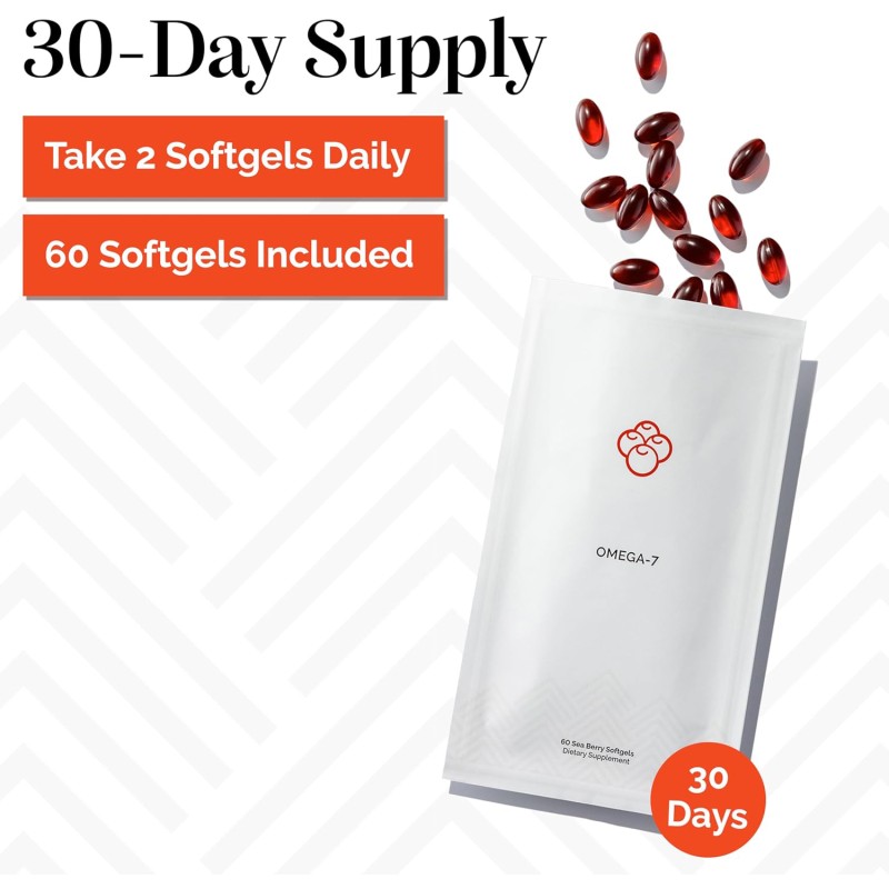 Omega 7 Softgels Manufacturer - Premium Organic Sea Buckthorn Oil for Skin Hair Nails Health