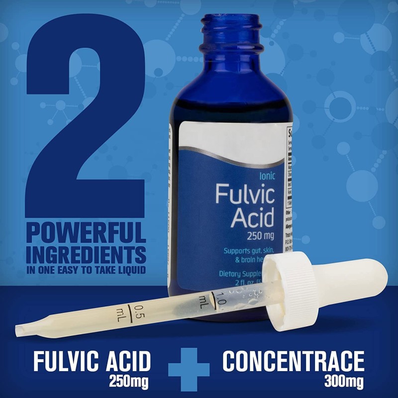 Liquid Fulvic Acid Manufacturer - Ionic Trace Minerals Supports Gut Health Digestive Wellness