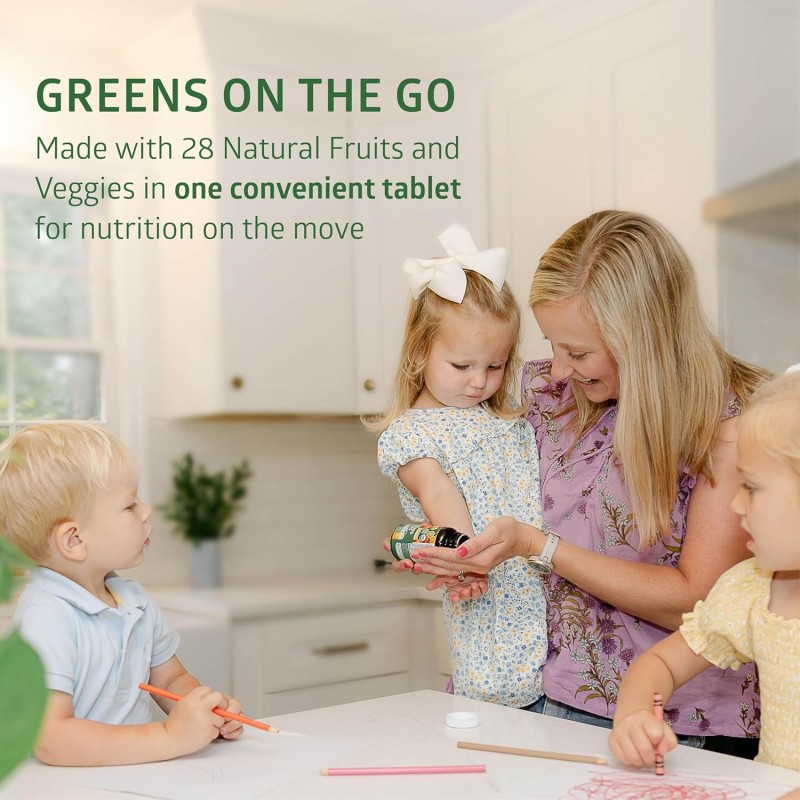 Superfood Greens Tablets Factory - Organic Fruit Veggie Supplement with Alfalfa Ginger Energy