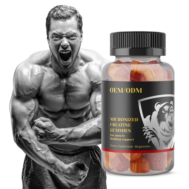 Creatine Monohydrate Capsules - Vitamin C Muscle Mass Strength Workout Recovery