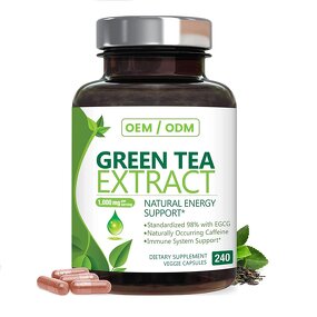 Green Tea Extract Capsules - OEM Factory Antioxidant Immune Heart Support Adults