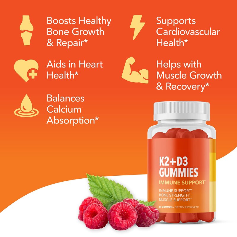 Vitamin D3 K2 Gummies - Custom Flavor Private Label Kids Adults Newborn Excluded