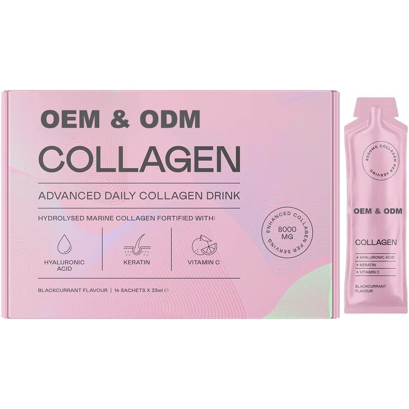 Collagen Oral Liquid - Private Label 8000mg Marine SOD CoQ10 Skin Firmness