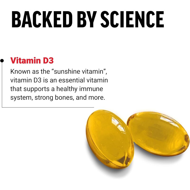 Vitamin D3 Softgels - Custom Logo 5000iu Strong Bones Teeth Adult Supplement