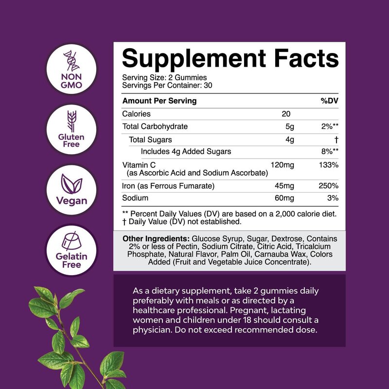 Brown Sugar Iron Gummies - OEM ODM Custom Package Newborns Children Supplement