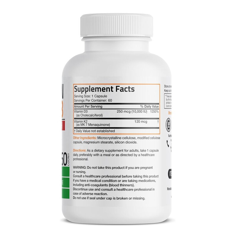 Vitamin D3 K2 Capsules - OEM ODM 10000iu 2-in-1 Bone Immune Heart Support
