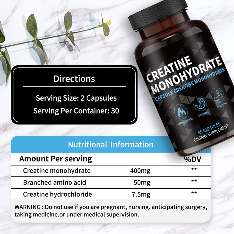 Creatine Monohydrate Capsules - OEM ODM Private Label Sports Nutrition Bodybuilding