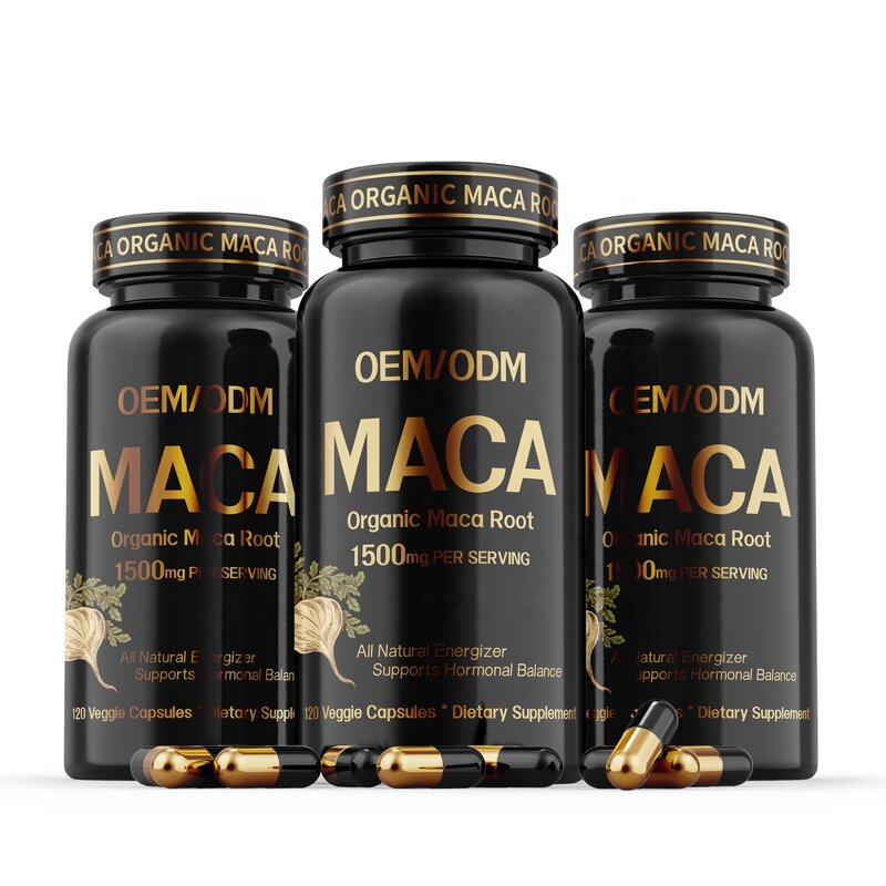 Maca Root Extract Capsules - OEM ODM 1500mg Male Fertility Reproductive Health
