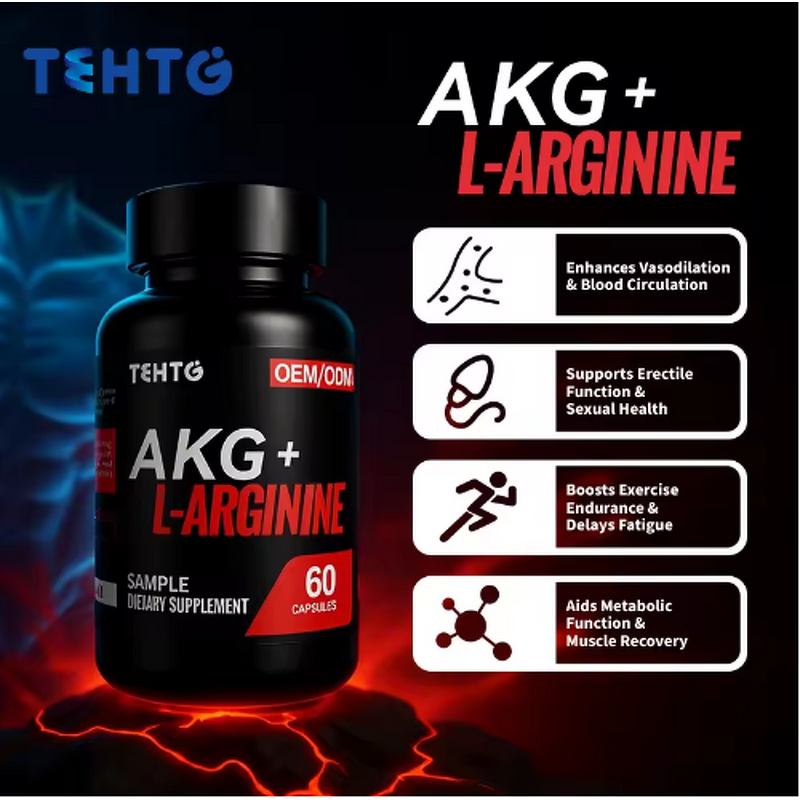 AKG L-Arginine Capsules - Customized Blood Circulation Muscle Recovery Adults