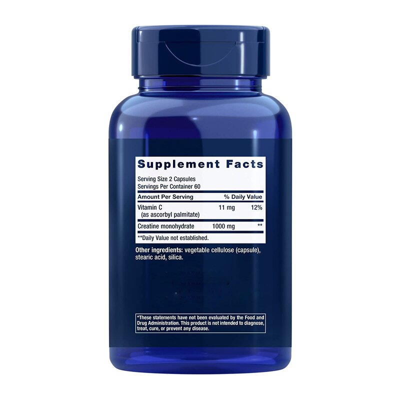 Creatine Monohydrate Capsules - Vitamin C Muscle Mass Strength Workout Recovery
