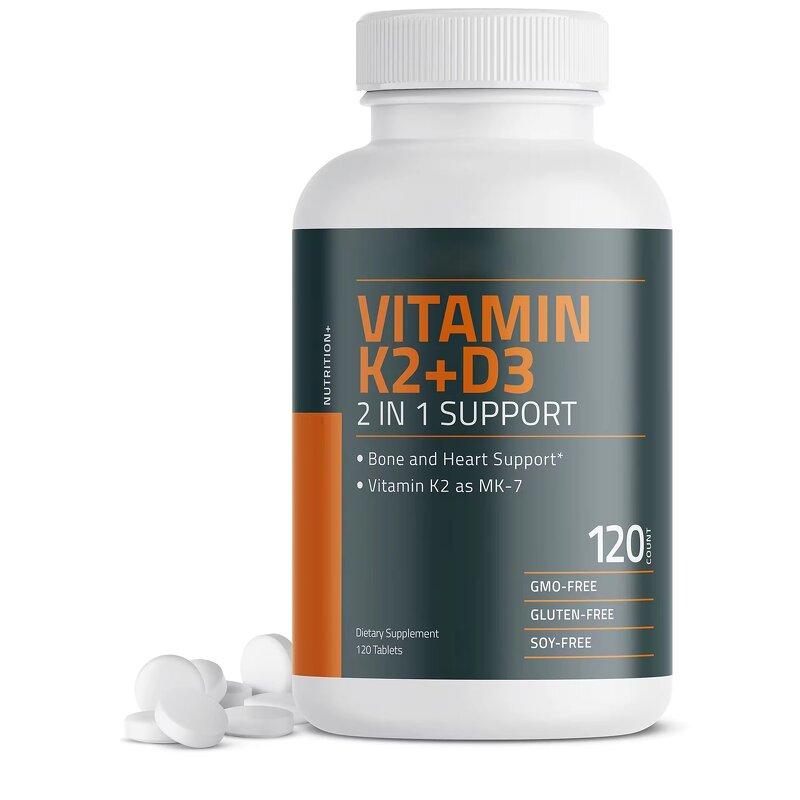 Vitamin D3 K2 Tablets - OEM ODM Vegan 5000iu MK7 Bone Support Adults