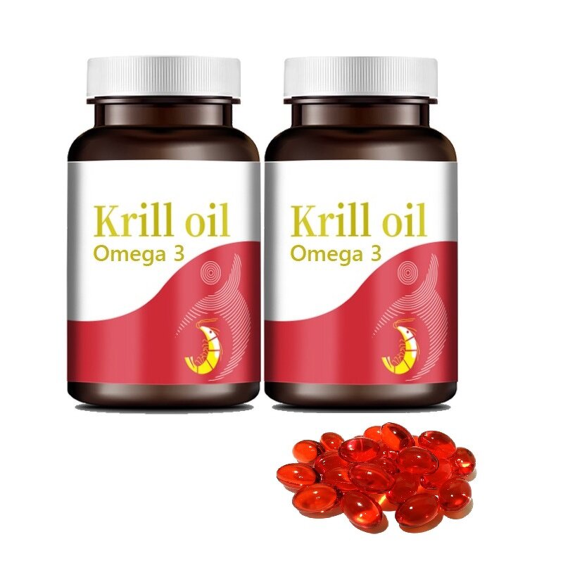 Krill Oil Softgels - OEM 1000mg DHA EPA Liquid Gel Supplement for Adults