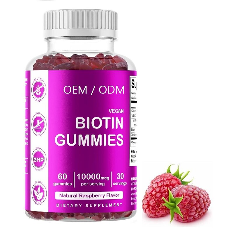 Biotin Hair Gummies - Custom Label Vegan Hair Skin Nails Growth Supplement