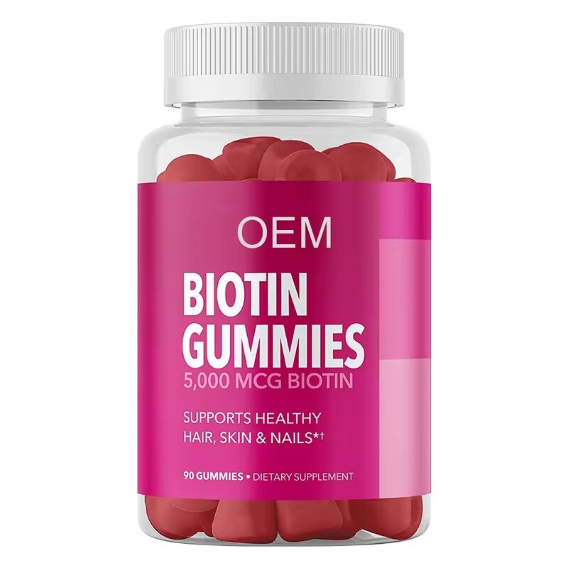 Biotin Hair Gummies - Custom Label Vegan Hair Skin Nails Growth Supplement