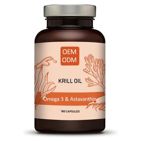 Krill Oil Softgels - Food Grade Omega 3 EPA DHA Astaxanthin Adult Supplement