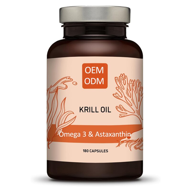 Krill Oil Softgels - Food Grade Omega 3 EPA DHA Astaxanthin Adult Supplement