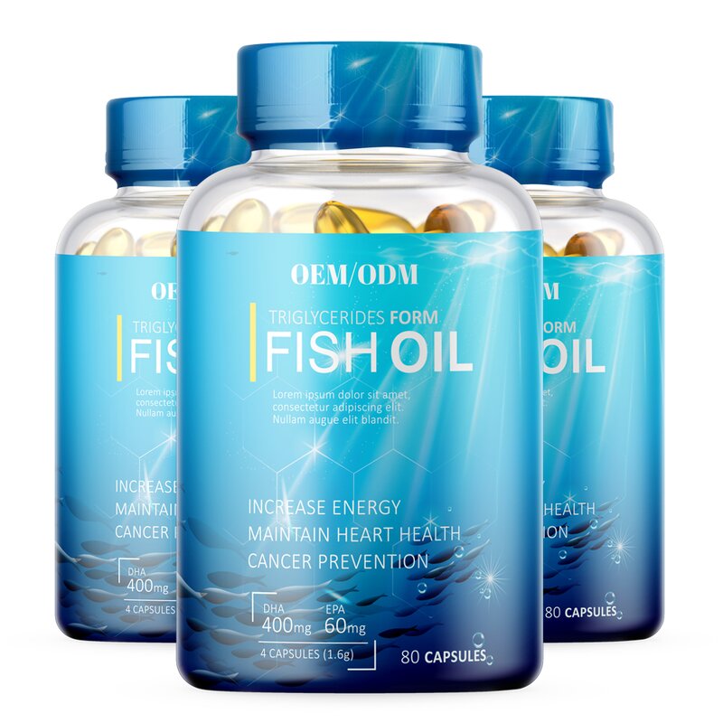 Omega 3 Fish Oil Softgels - OEM ODM 1200mg EPA DHA Deep Sea Supplement Adults