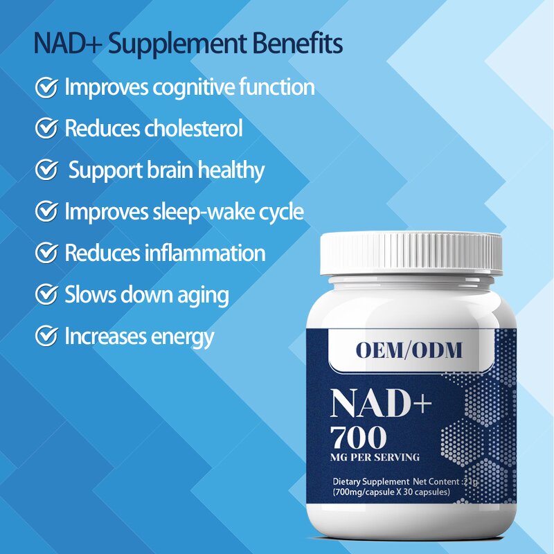 NAD+ Capsules - Custom Pure Antioxidant Healthcare Dietary Supplement for Adults