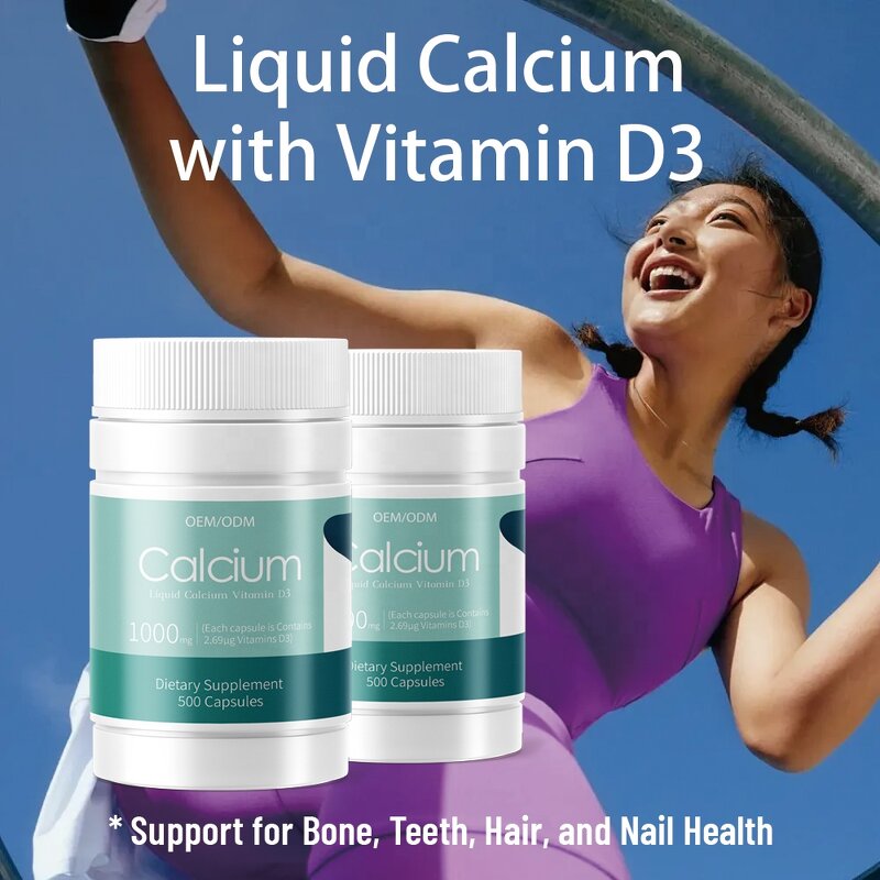 Calcium Vitamin D3 Softgels - OEM ODM 1200mg Immune Support Bone Health