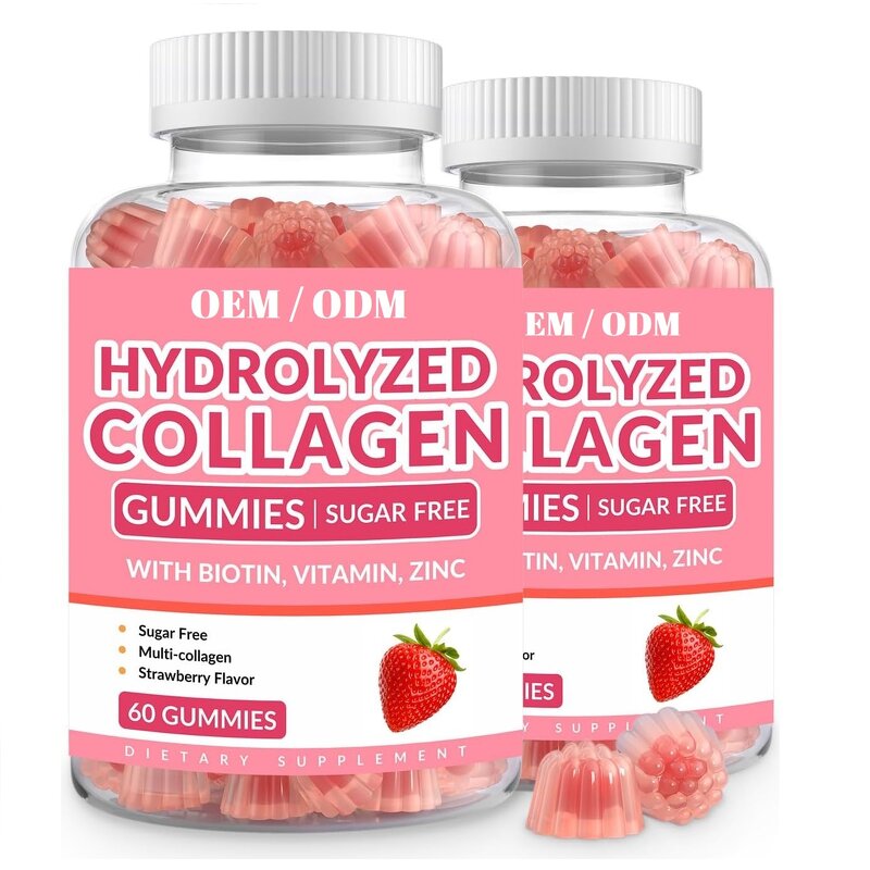 Collagen Gummies - Custom Organic Biotin Vitamin C Immunity Whitening Adults