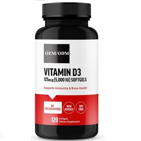 Vitamin D3 Softgels - Custom Logo 5000iu Strong Bones Teeth Adult Supplement