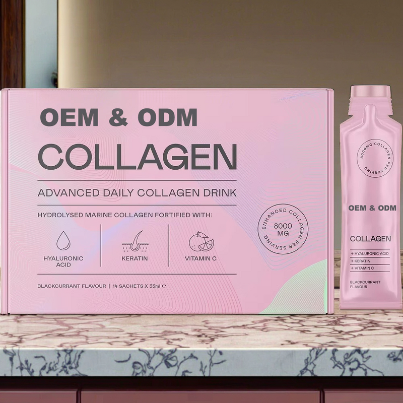 Collagen Oral Liquid - Private Label 8000mg Marine SOD CoQ10 Skin Firmness