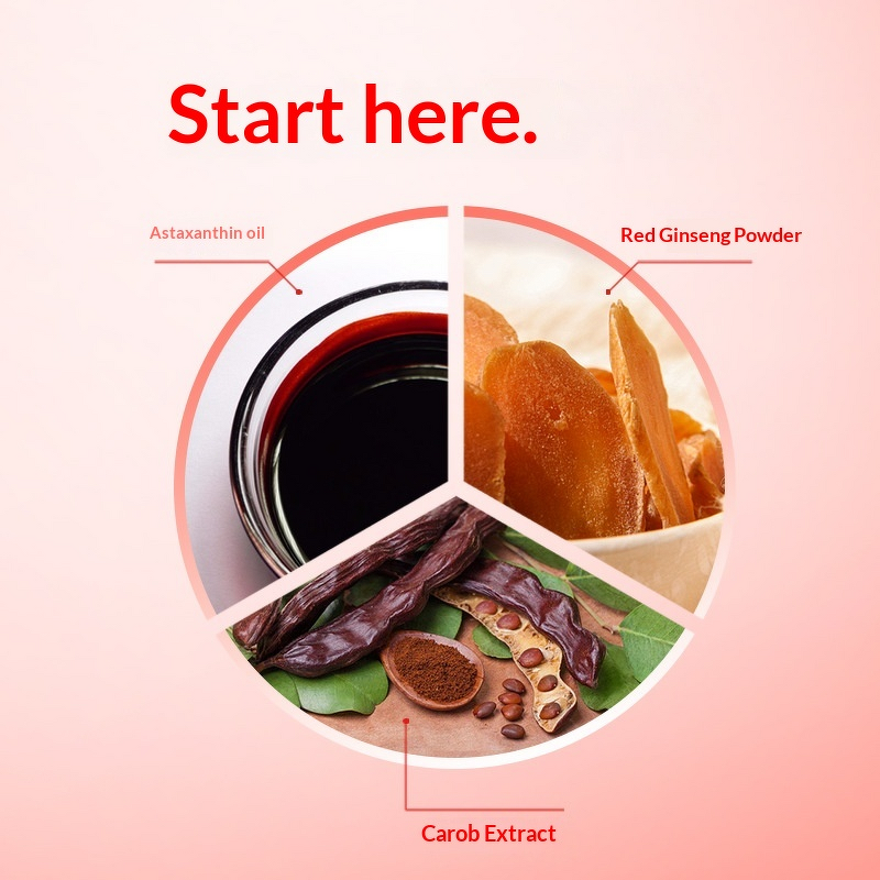 Bird's Nest Peptide Drink - Carob Rose Oil Astaxanthin Antioxidant Energy Oral