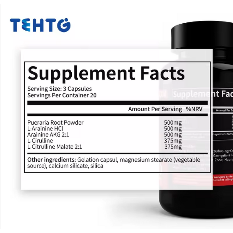 AKG L-Arginine Capsules - Customized Blood Circulation Muscle Recovery Adults