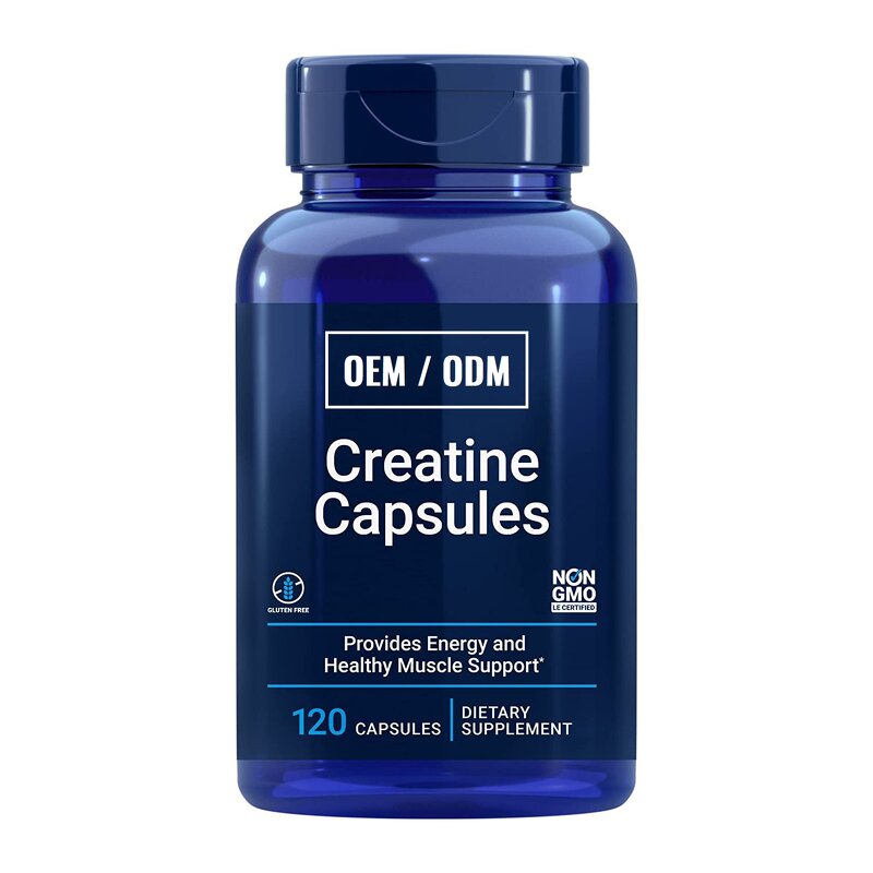 Creatine Monohydrate Capsules - Vitamin C Muscle Mass Strength Workout Recovery