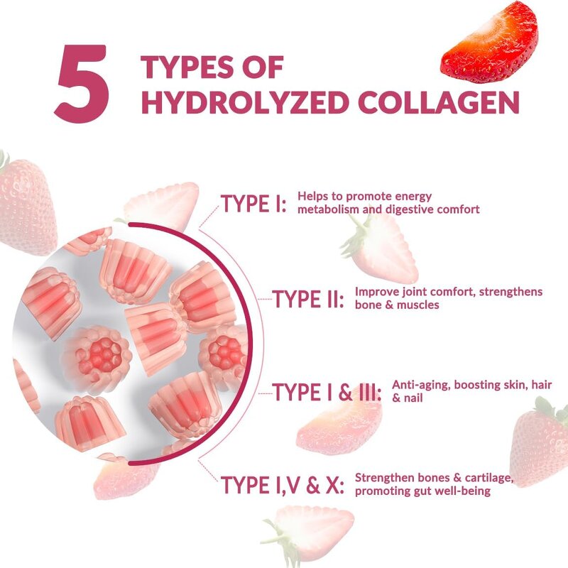 Collagen Gummies - Custom Organic Biotin Vitamin C Immunity Whitening Adults