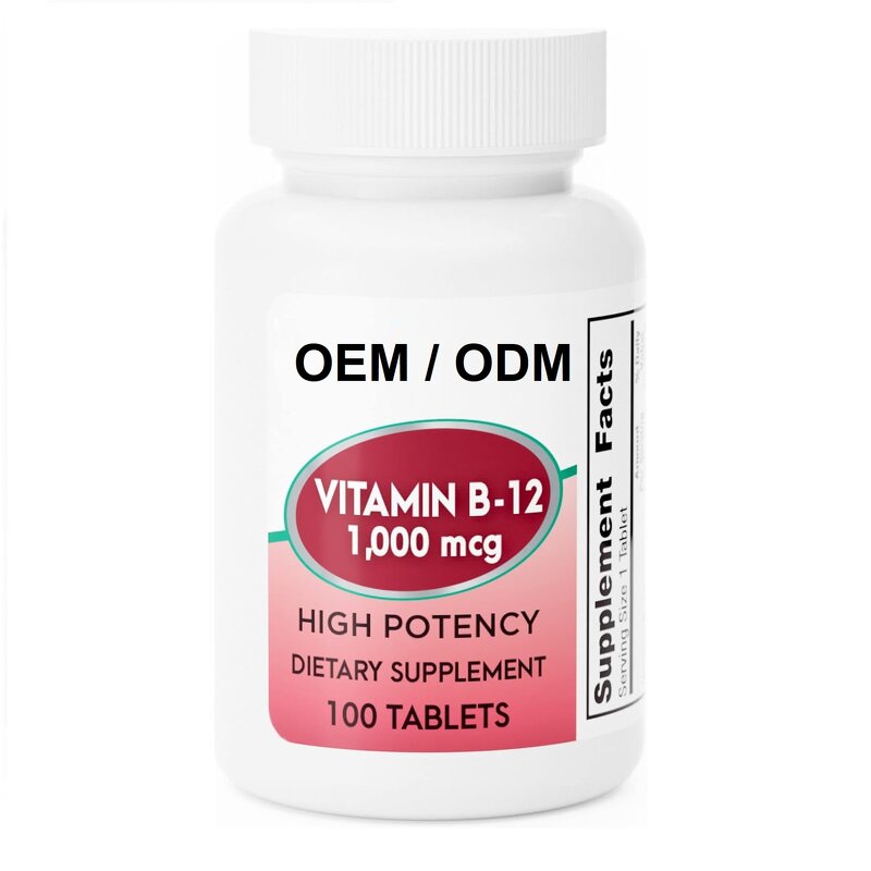 Vitamin B12 Tablets - Private Label 1000mcg Chewable Energy Support Adults Teens