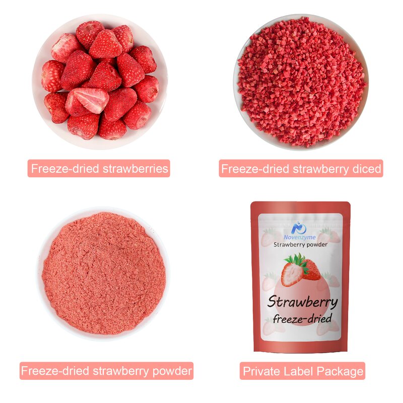 Freeze-Dried Fruit Manufacturer - Wholesale 100% Natural Bulk Price 5KG Boxes Strawberry